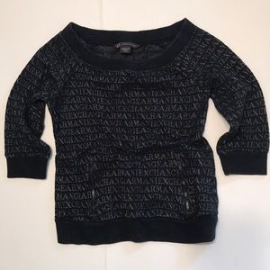3/4 Sleeves Navy Color Sweater